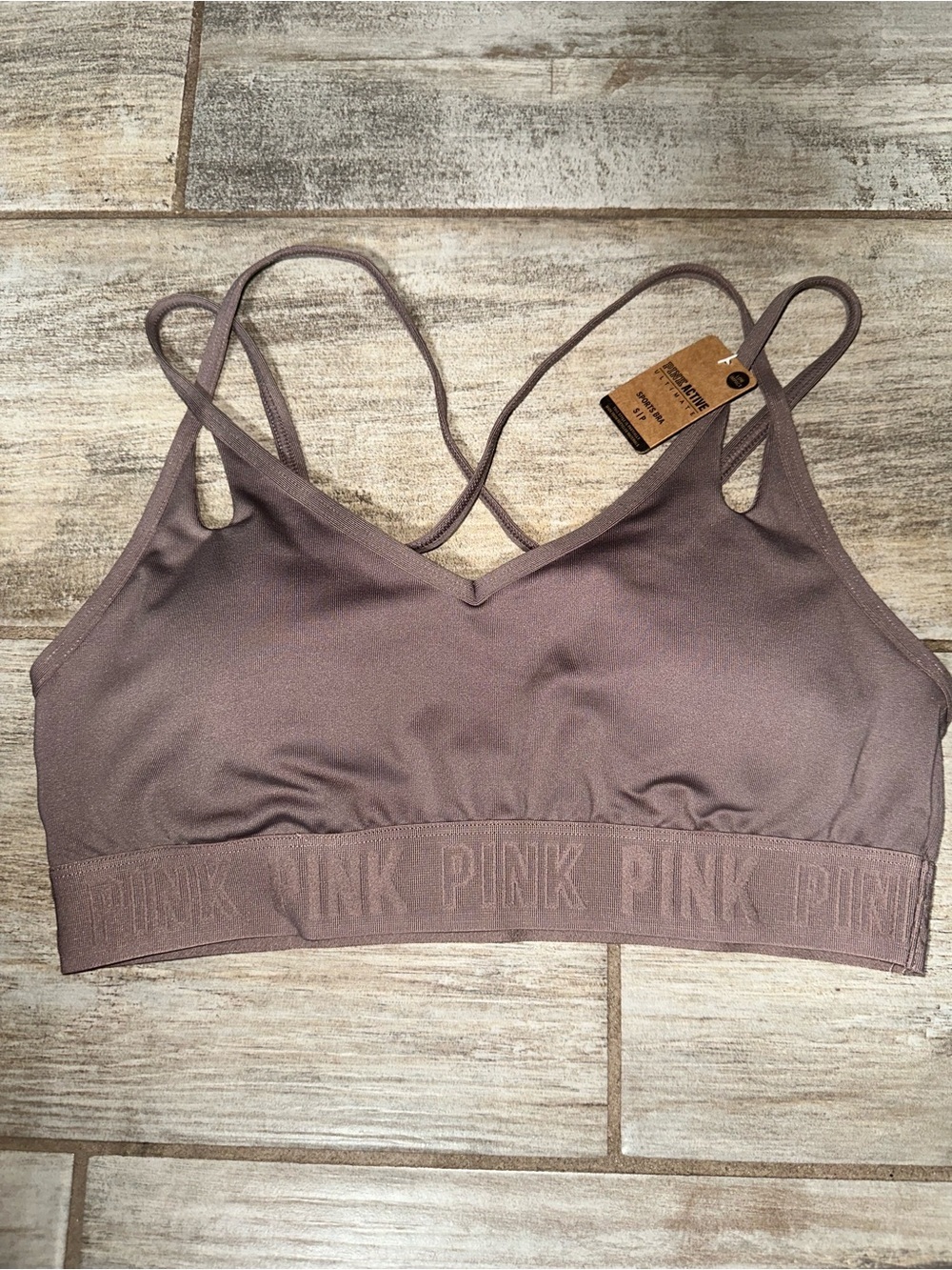 PINK Lightly Lined Sports Bra 🐌🤎